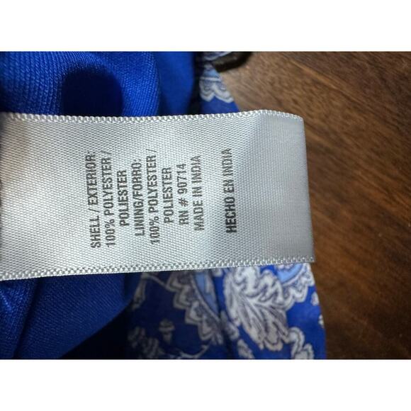 Cottage Core MSK Dress Women's 18 Floral Ruffled Faux Wrap Tie Waist Sheer Lined - Picture 9 of 12